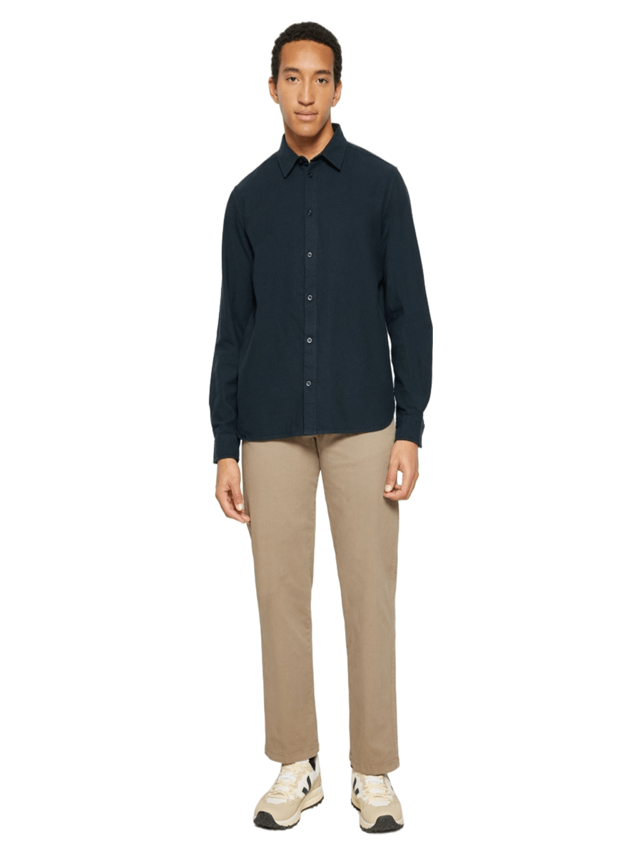 Knowledge Cotton Apparel Skjorter 1090114-1001_M - Bygholm Menswear